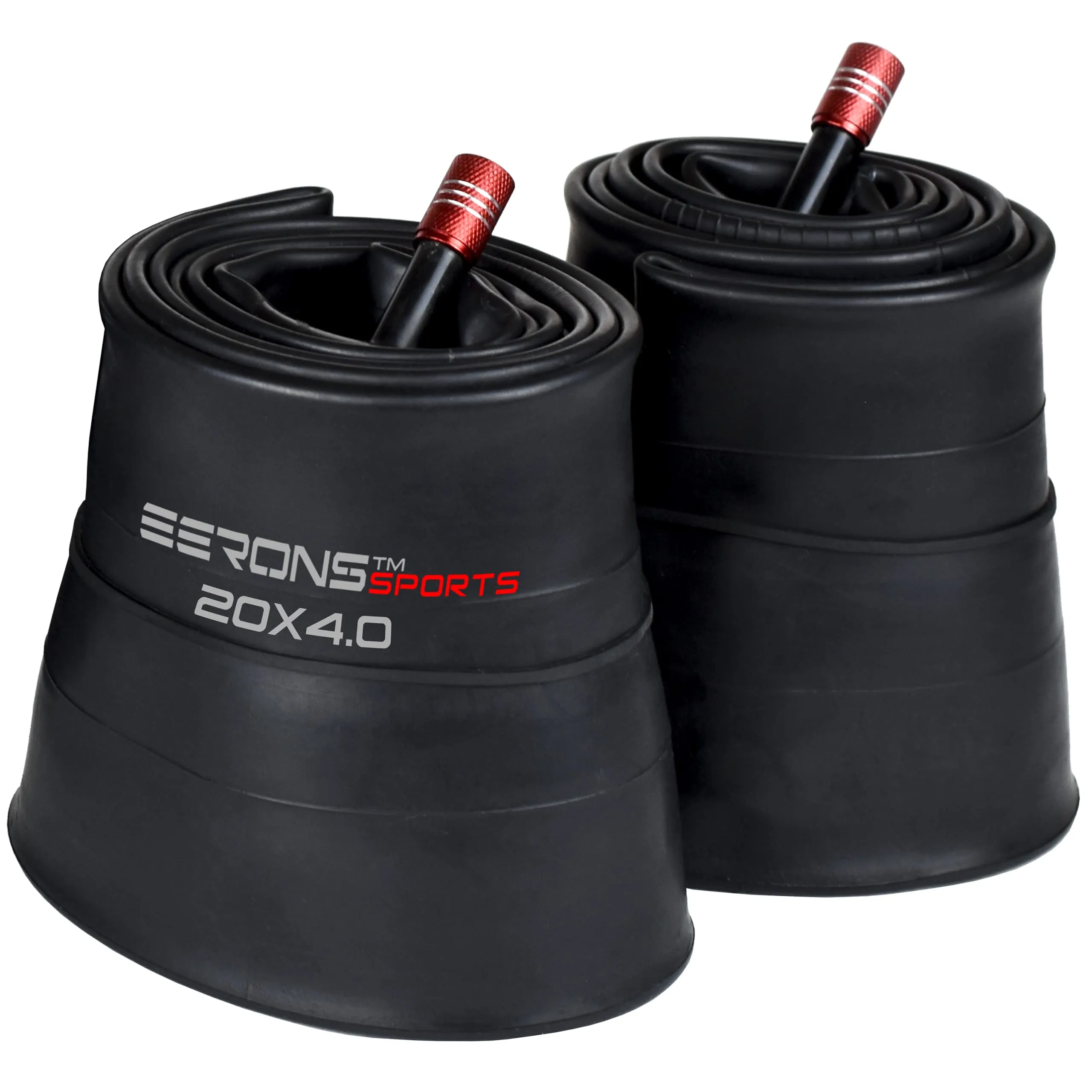 20x4 Inner Tube for Fat Tire Bicycles - 2 Pack, Schrader Valve, Fits 20x3-20x4.5 Tires