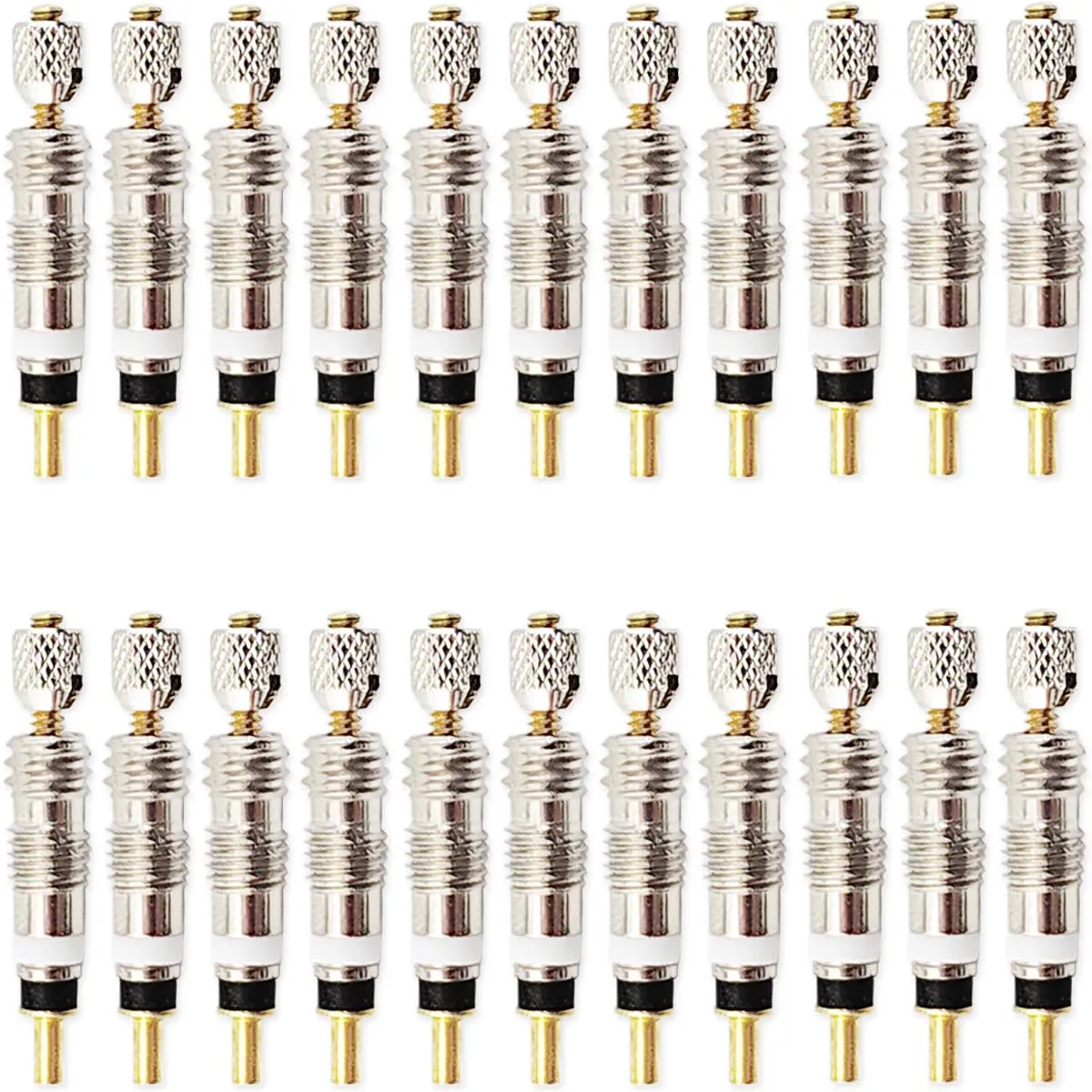 22PCS Brass Tubeless Presta Valve Cores for Road MTB Bikes - Compatible with Stan's, Vittoria, Kenda