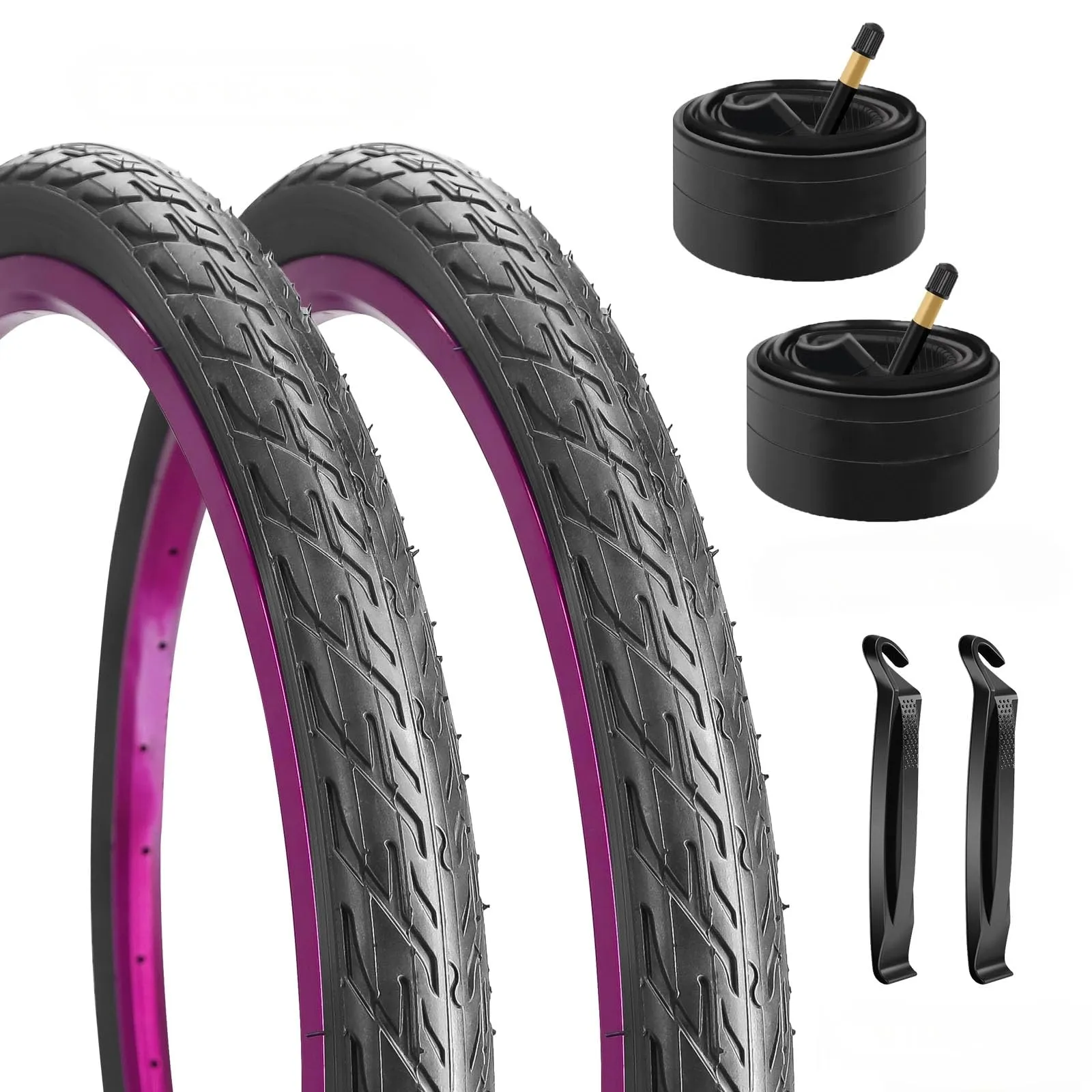 24-Inch SIMEIQI Foldable Bike Tires - 24 x 1.75 Replacement Bicycle Tires for Smooth Rides