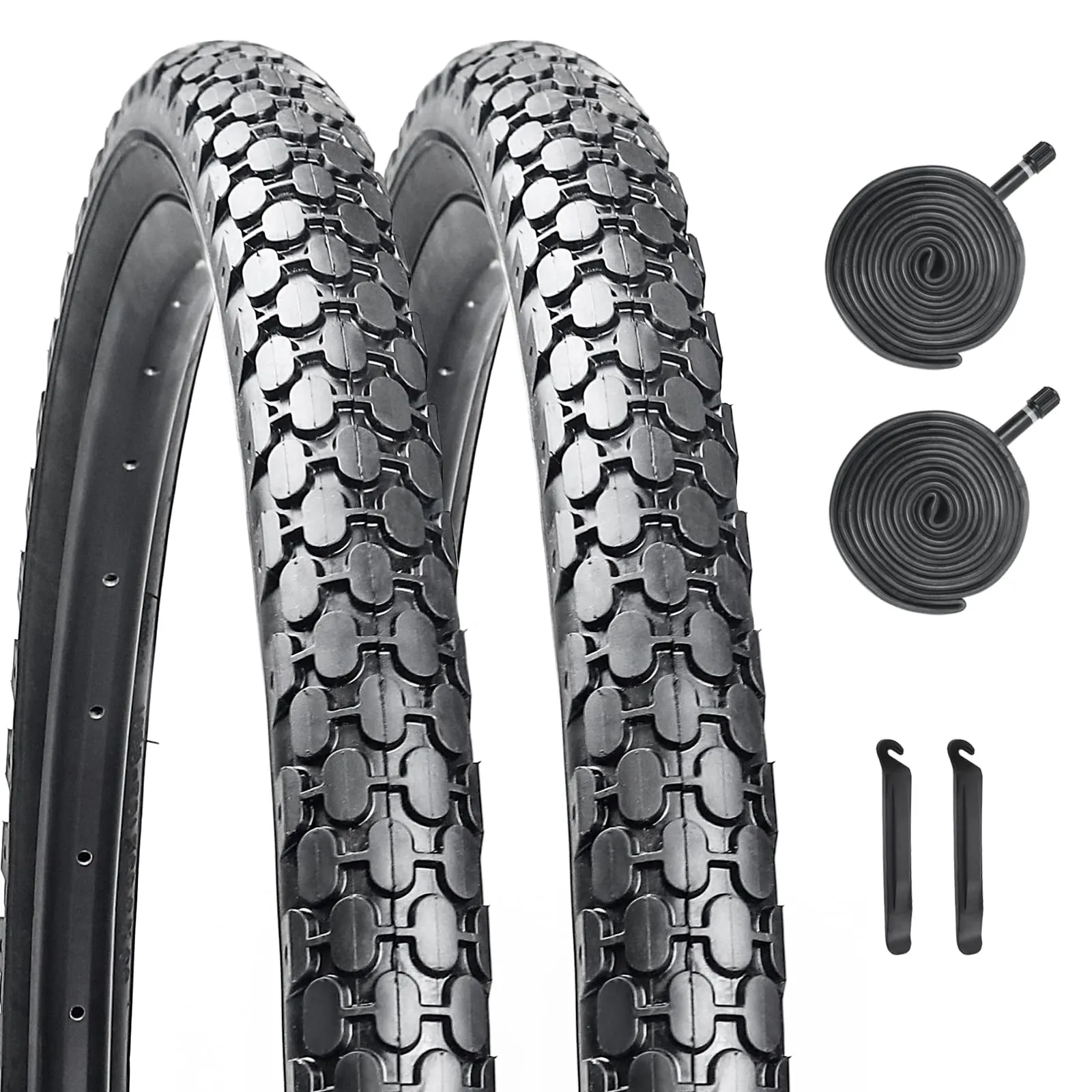 24/26x2.125 Inch Bicycle Tires - Folding Replacement Tires for Beach Cruiser Bike 2 Pack