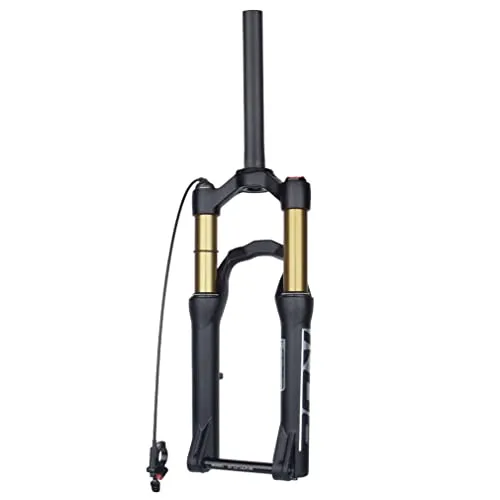 24'' Mountain Bike Air Suspension Fork with 110mm Travel, Manual/Remote Lockout, 15x100mm Axle