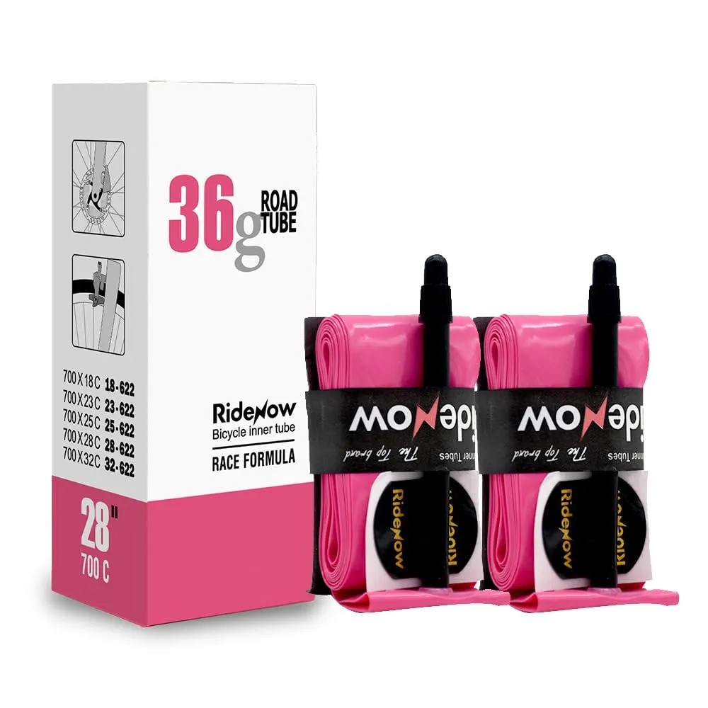 2/4 Pack Ridenow TPU Inner Tubes 700 x 18-32c with Presta Valve Options - Ultra-Light and Durable
