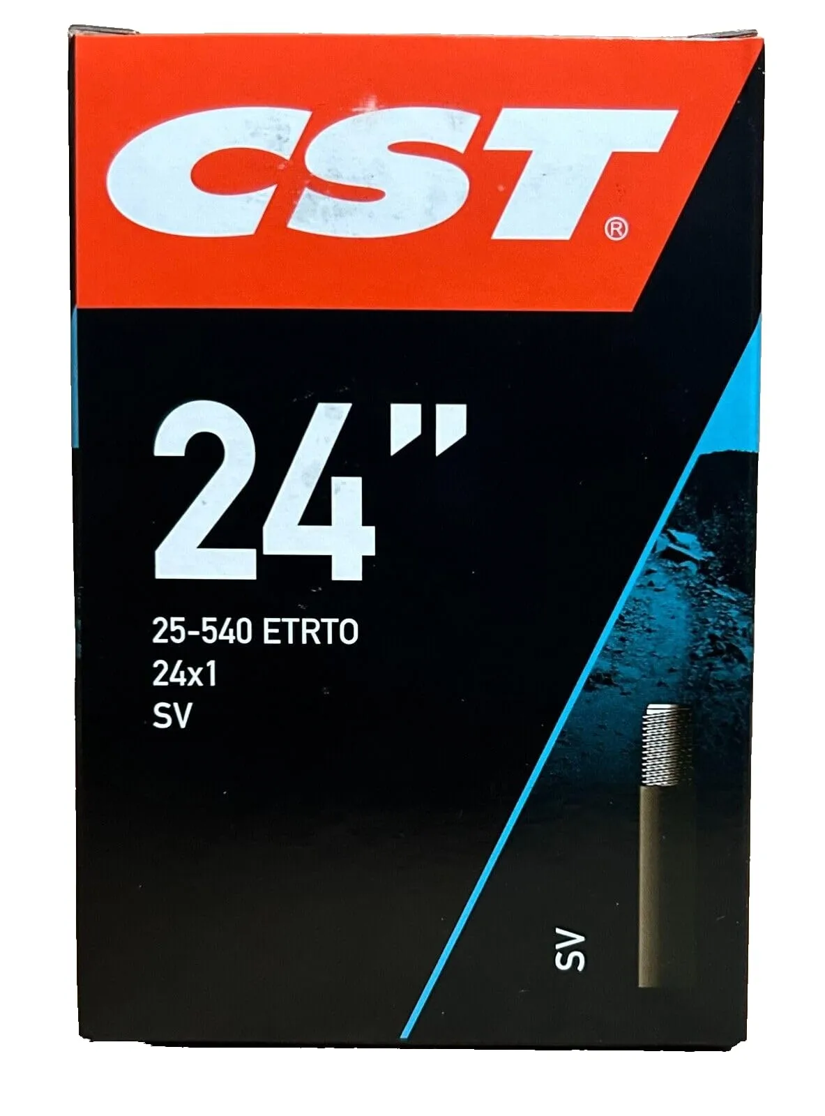 24 x 1 Inner Tube 25-540 with Straight Schrader Valve for Wheelchair - CST Brand Quality