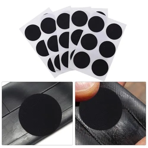 100PCS Bike Tire Repair Kit, Glueless Bike Tire Patch Repair Kit Includes 48 Round And 48 Rectangle Patches, Rubber Bike Tire Patches Kit For Motorcycles (Round 1in Diameter, Rectangle 1