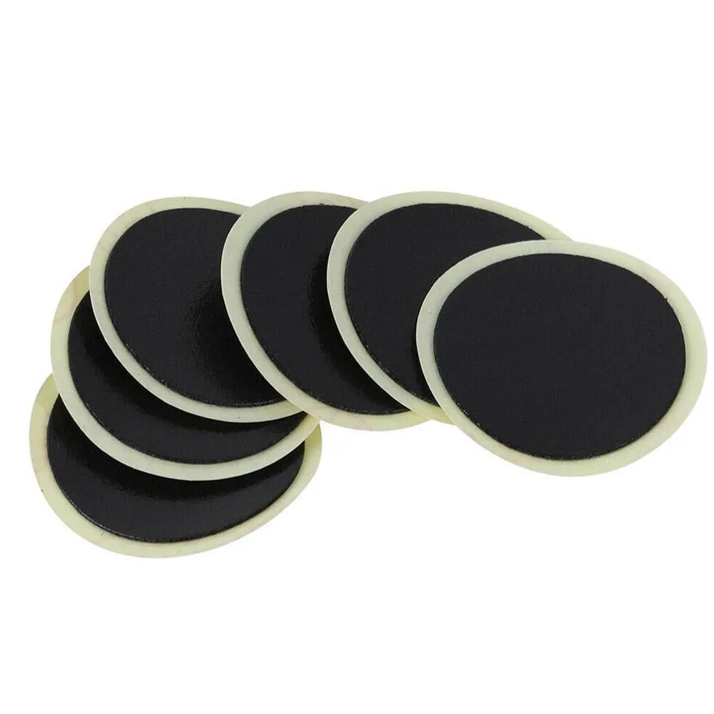 24Pcs Glueless Black Bike Tire Patch Kit for Road and Mountain Bikes - Easy Repair Solution