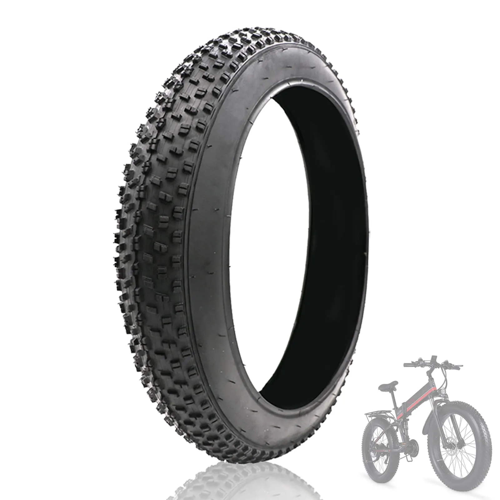 24x4.0 Inch Heavy Duty Puncture Proof Fat Tire for Ebikes - Durable Replacement for Off-Road