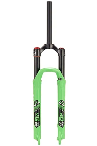 26/27.5/29 Inch Air Suspension Forks for Mountain Bikes - 100mm Travel, Green, Quick Release, Disc Brake