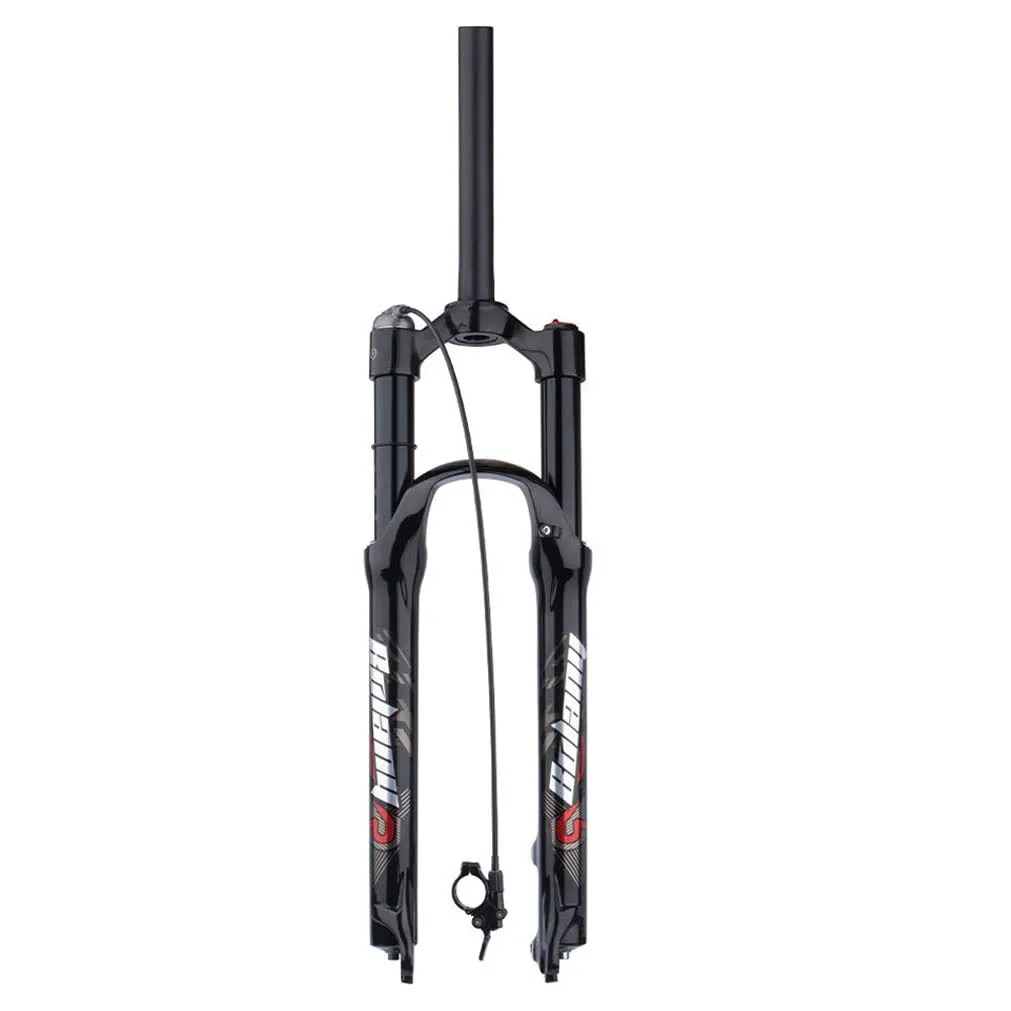 26'' 27.5'' 29'' Mountain Bike Air Suspension Fork 100mm Travel, Remote Lockout, Disc Brake, Black