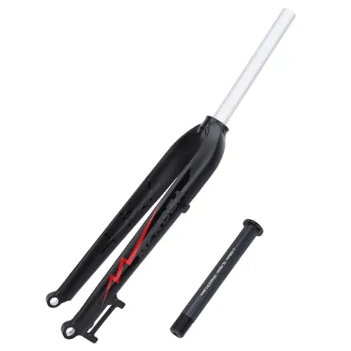 26 27.5 29 Mountain Bike Fork 1-1/8' Straight Thru Axle 15x100mm Red Aluminum Alloy Disc Brake