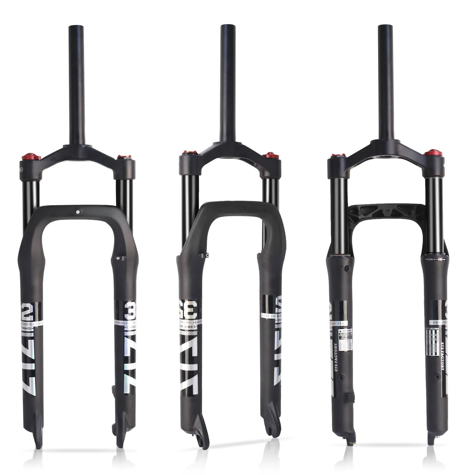 26' Fat Tire MTB Air Suspension Fork - 120mm Travel, 135mm Spacing, 9mm QR, Ultralight Design