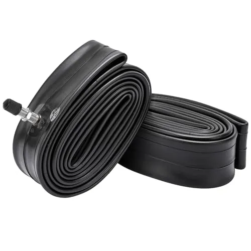 26' Heavy Duty Bicycle Tubes 26x1.75/2.25 Compatible Butyl Rubber 2-Pack, Enhanced Shock Absorption