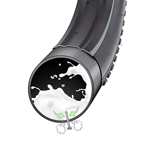 26' Heavy Duty Self-Sealing Fat Bike Tubes - 2 Pcs, 4.0/4.5 Size, Durable Butyl Rubber, AV33