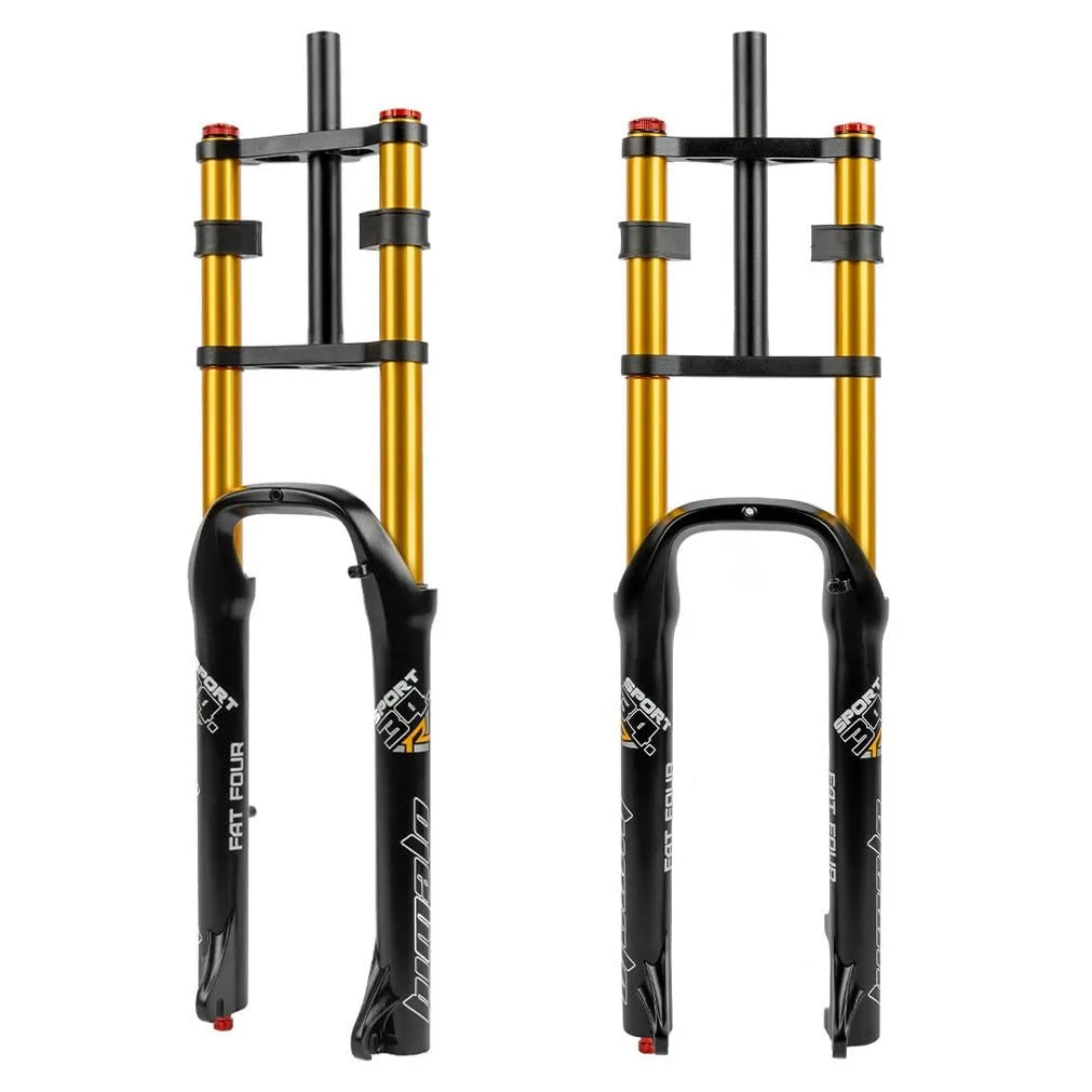 26'' HIMALO Bike Fat Fork Air Suspension Fork for 4.0 Tires, 160mm Travel, Adjustable Lockout, Gold