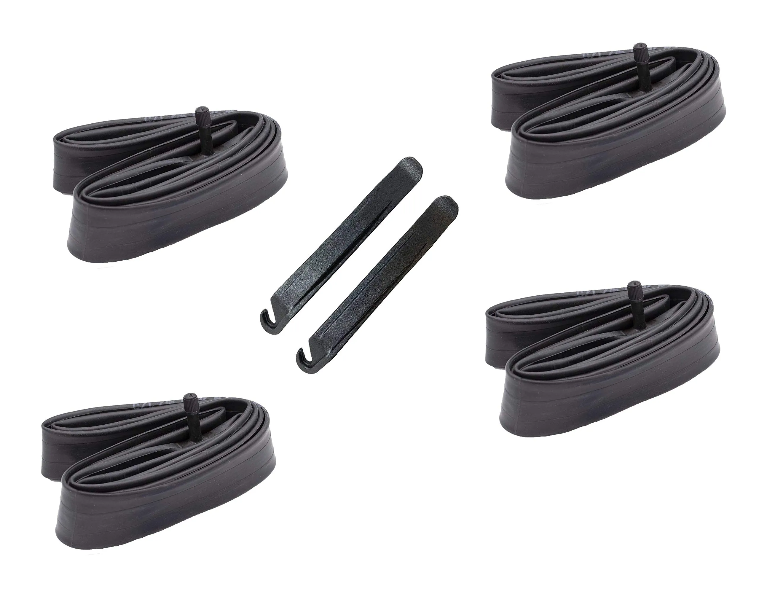 26' Inner Tubes 4 Pack for MTB - Fits 26x1.90 to 26x2.125 with Schrader Valve & Tire Levers