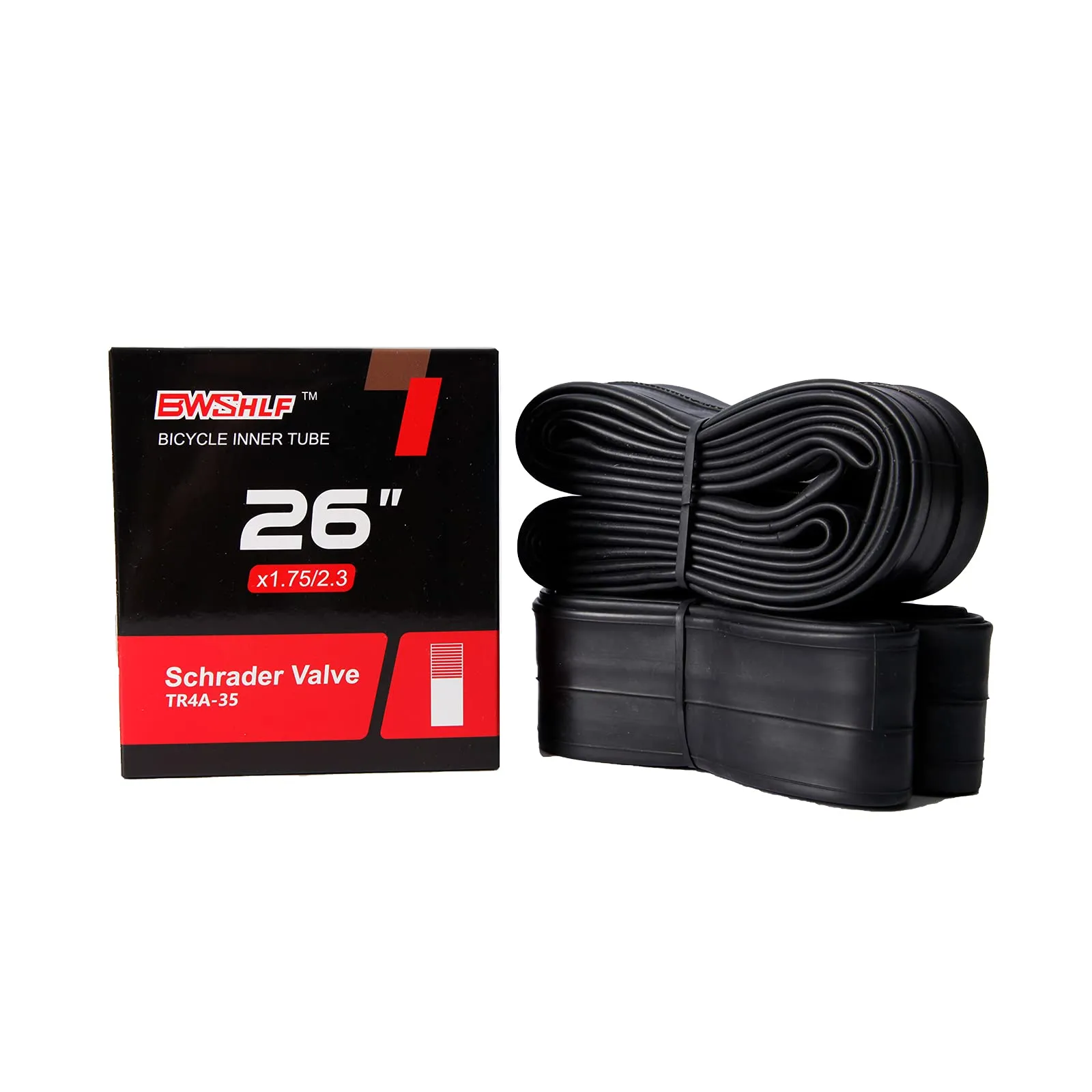 26' Mountain Bike Inner Tubes (2 Pack) - Durable Butyl Rubber, Puncture Resistant, Schrader Valve
