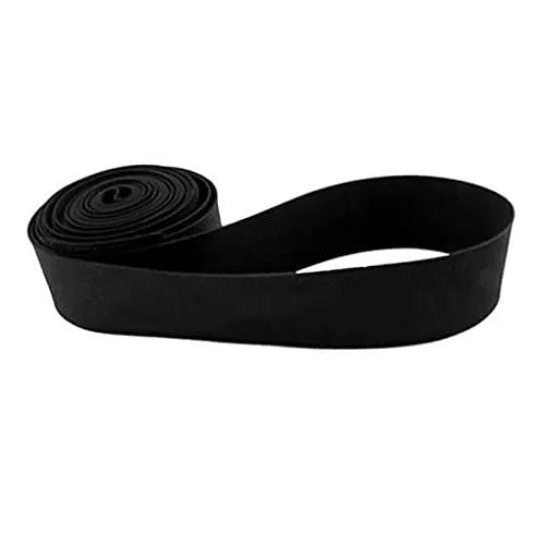 26' Mountain Bike Rubber Rim Tape Protector - Black Inner Tube Guard, Easy Install, Eco-Friendly