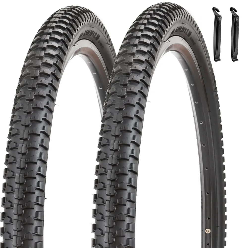 26' SIMEIQI Folding Bike Tires 2-Pack, 26 x 2.10 inch, Durable for Mountain & Beach Cruisers