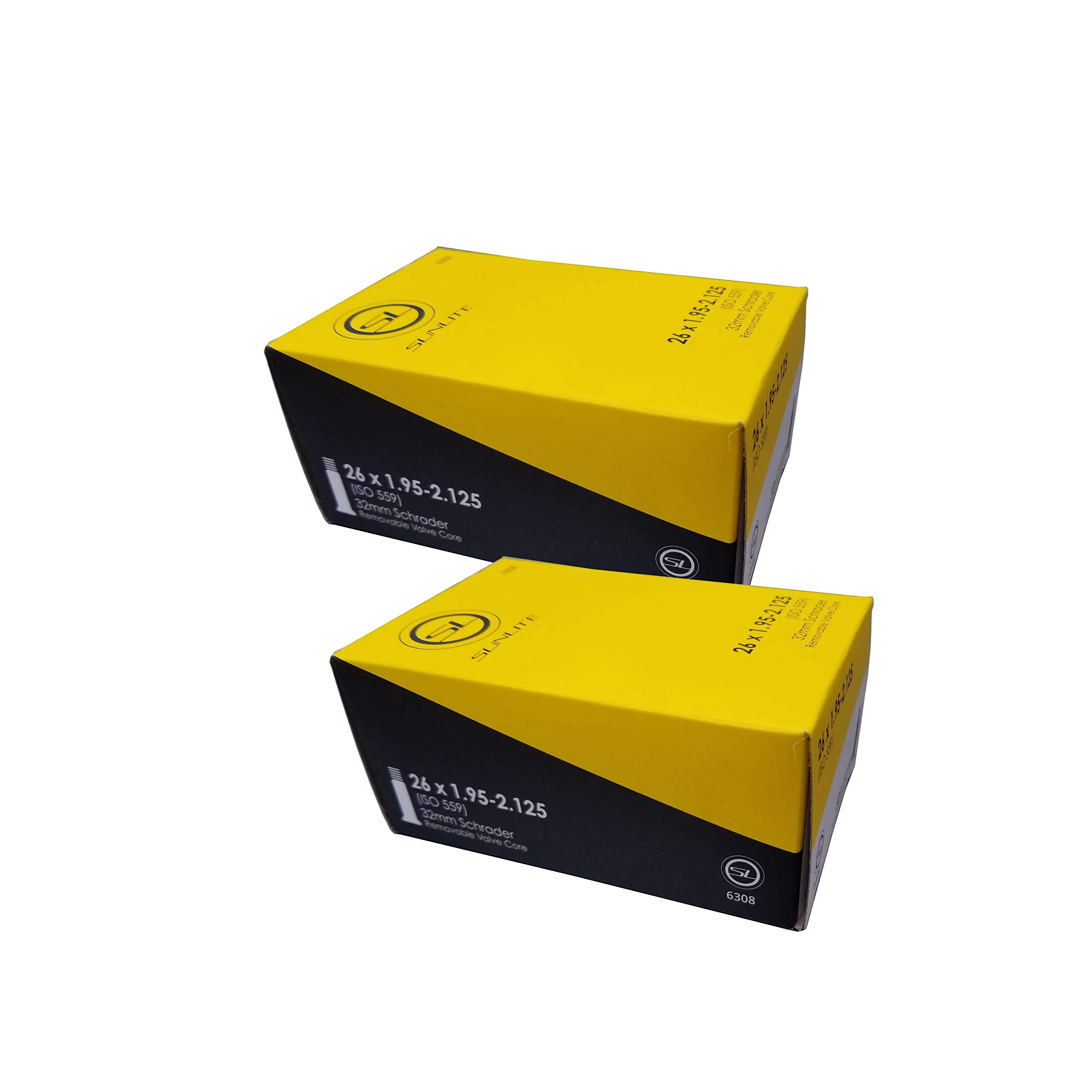 26 x 1.95-2.125 Schrader Valve Bicycle Inner Tubes - 2 Pack for Mountain and Cruiser Bikes