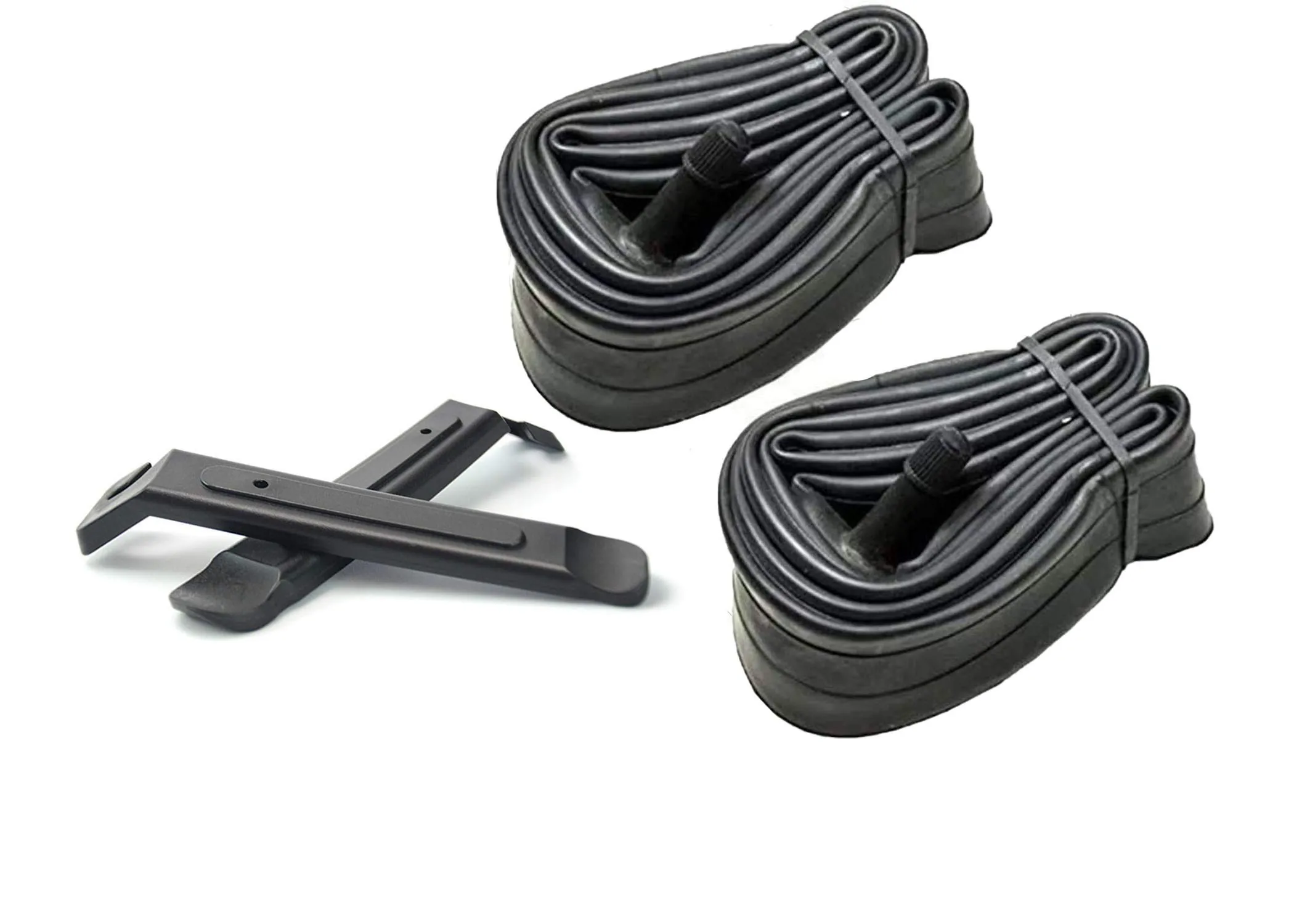 26' x 2.125'/2.35'/2.40'/2.50' Bike Tube Replacement Kit with Tire Levers for Mountain and Cruiser Bikes
