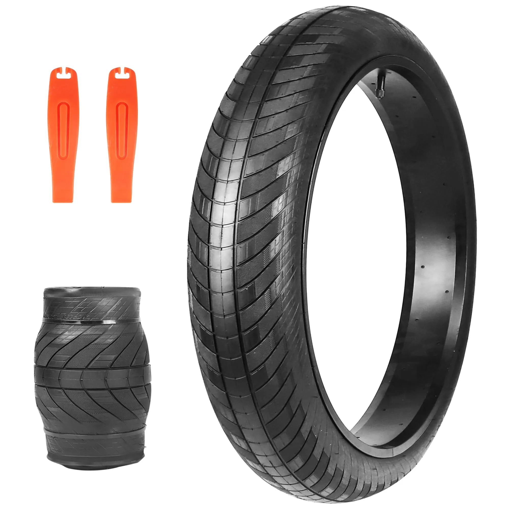 26x3 Fat Bike Tires - Heavy Duty E-Bike Mountain Snow Tires, Wear-Resistant, Non-Slip, Black