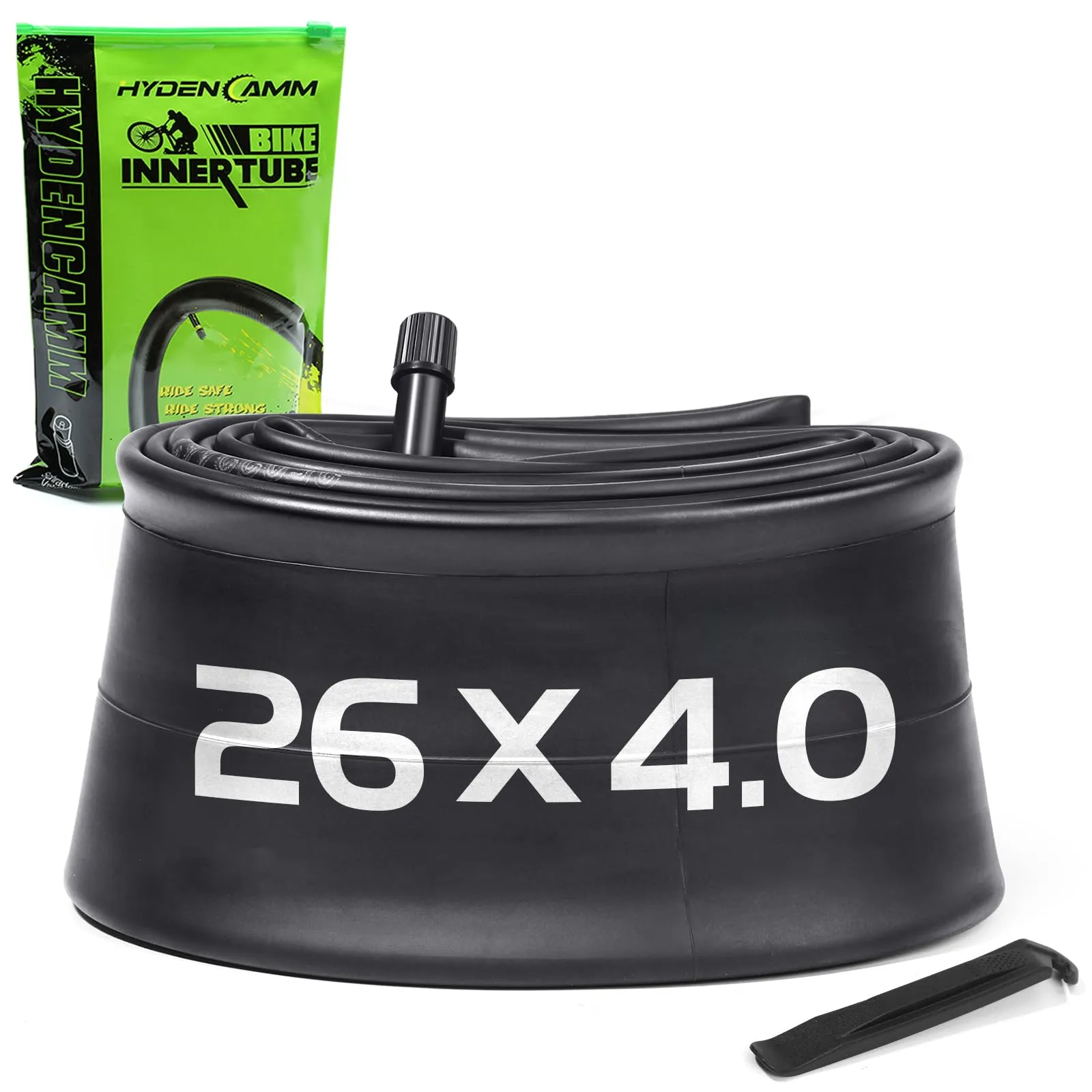 26x4 Fat Tire Tube with AV 32mm - Heavy Duty Butyl Rubber for 26' Bikes, Includes Tire Lever