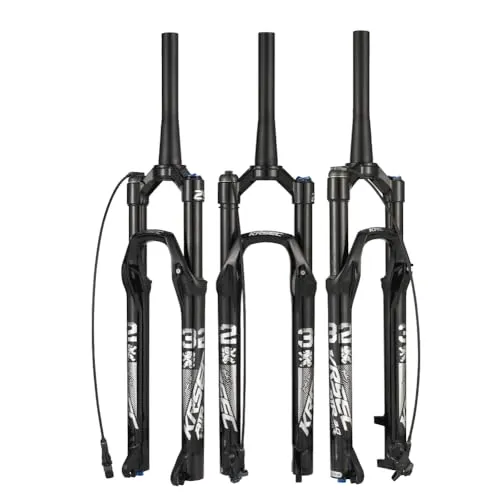 27.5/29 MTB Air Fork with 120mm Travel and Manual Remote Lockout – Fits Most Mountain and Road Bikes