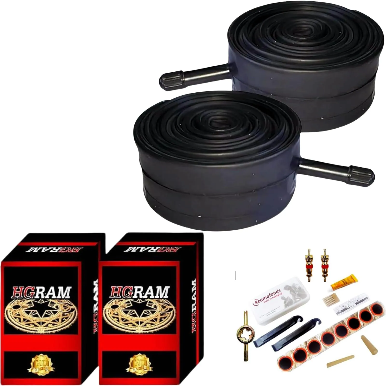28' x 1-3/8' 1-5/8' 700x35/37/40/42/43/38c Bike Tubes - Durable Butyl Rubber Inner Tube (AV 32mm)