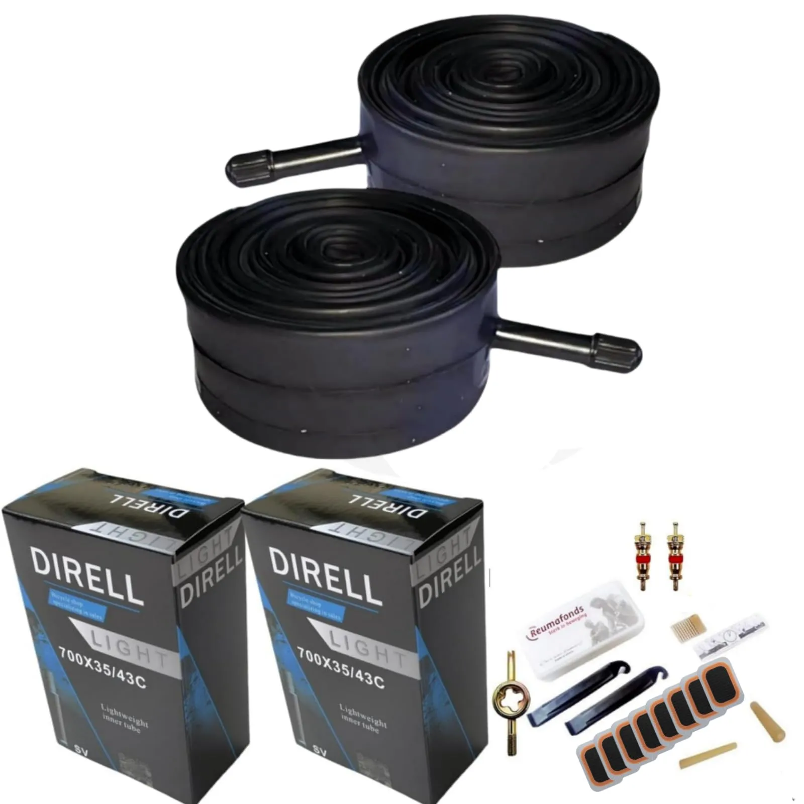 28' x 1-3/8' 700x35/37/40/42/43/38c Bike Tubes - Durable Butyl Rubber Inner Tube for 700c Tires
