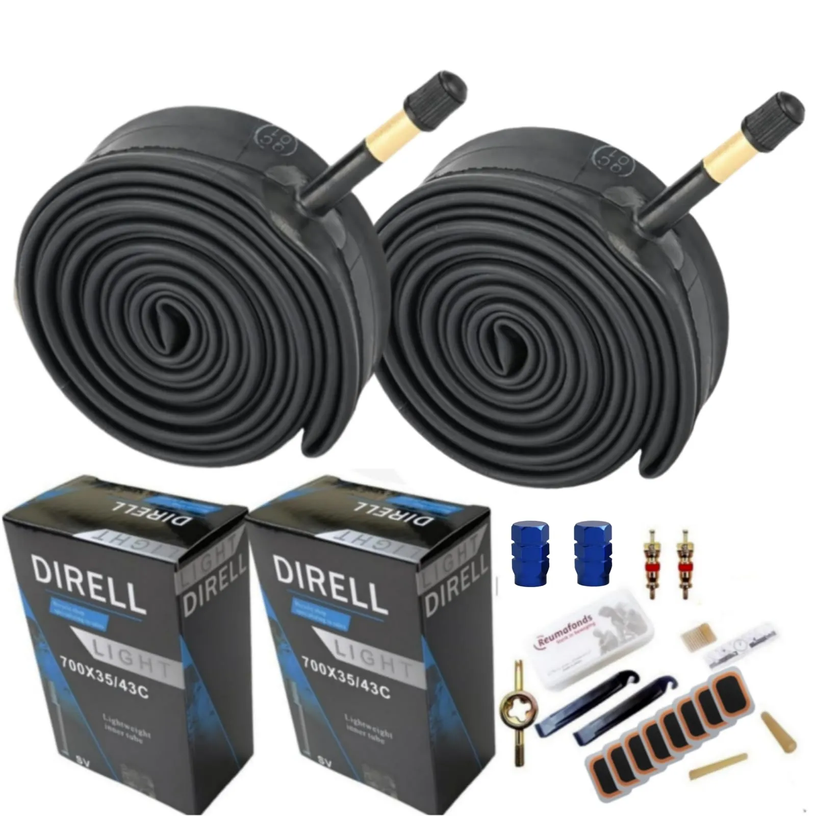 28' x 1-3/8' Butyl Rubber Bike Tubes for 700c Tires, 40-622 Inner Tube with 48mm AV Valve