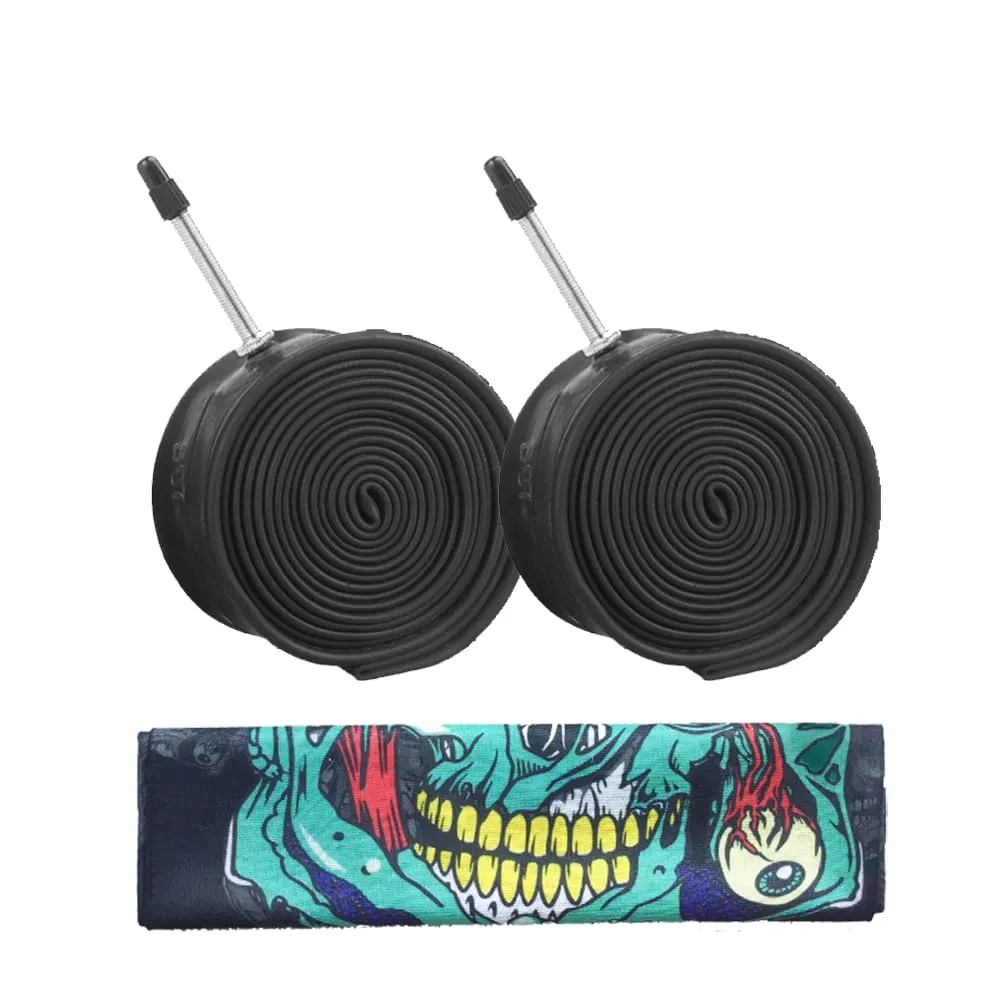 29 Inch Bike Tubes 2 Pcs 29x1.9/2.3 FV48mm Presta Valve for Mountain Bike Tires with Headwear