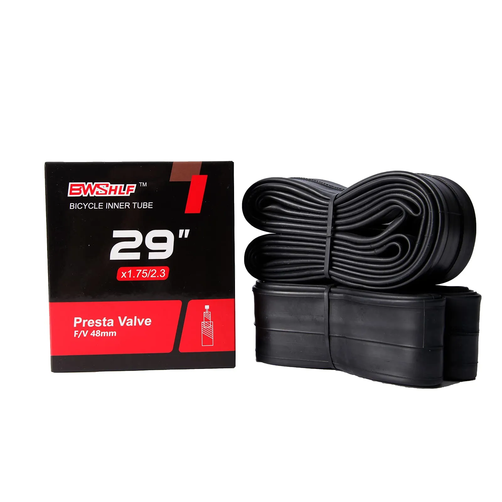 29' Mountain Bike Inner Tubes 2 Pack - Durable Butyl Rubber, Presta Valve 48mm, Puncture Resistant