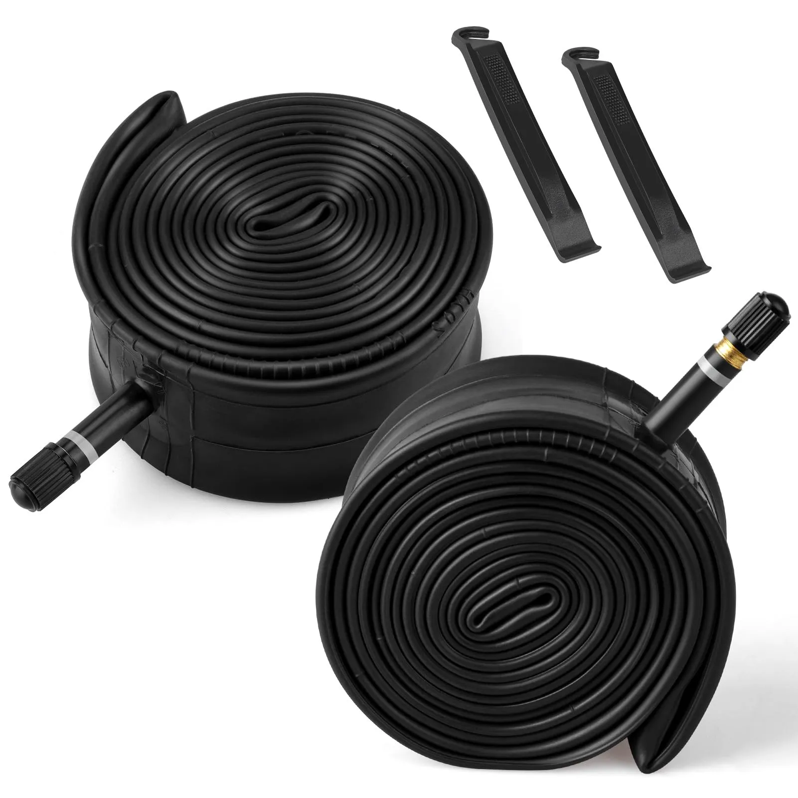 29 x 2.125' Fat Bike Tubes, 2 Pack with AV 32mm Schrader Valve, Durable Replacement Kit