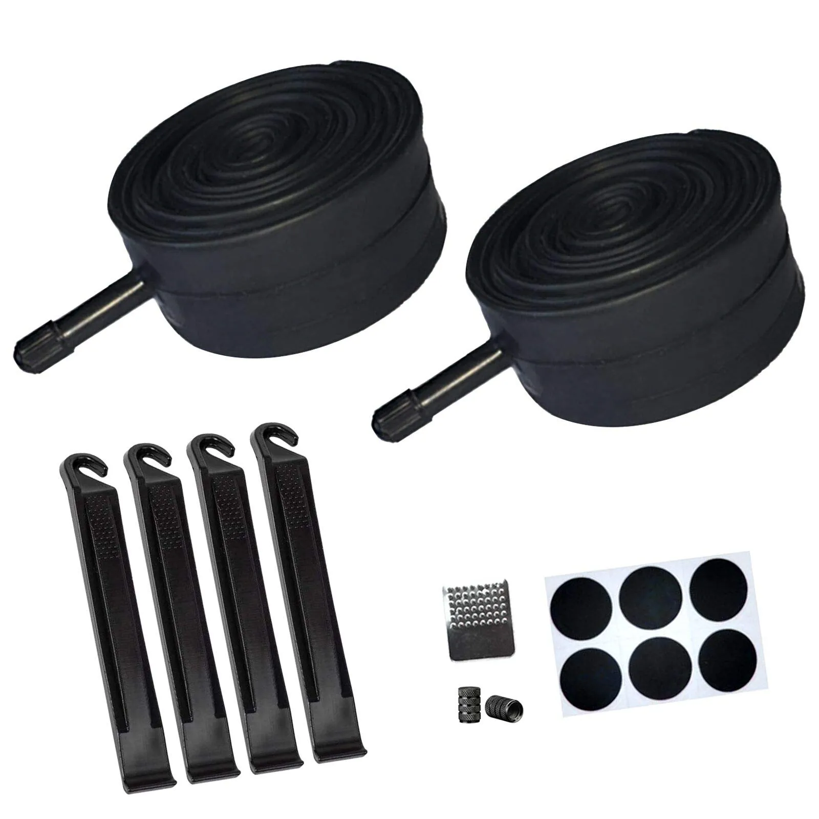 2 Pack 14' Bike Inner Tubes with Repair Tools and Accessories - Fits 1.75 to 2.15 Width Tires