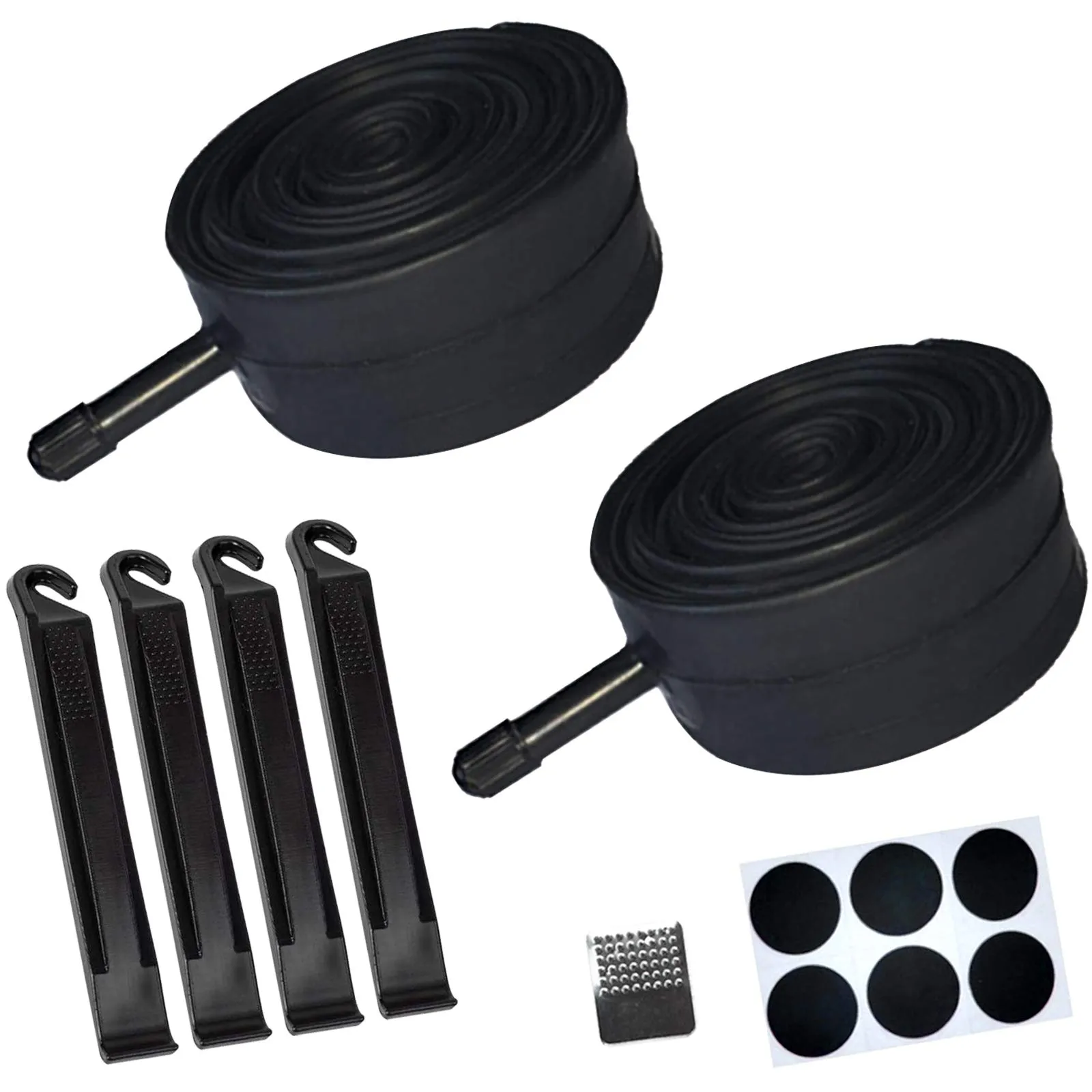 2 Pack 16” Kid Bike Inner Tubes with Repair Kit - Fits 1.75 to 2.15 Width - Durable Butyl Rubber