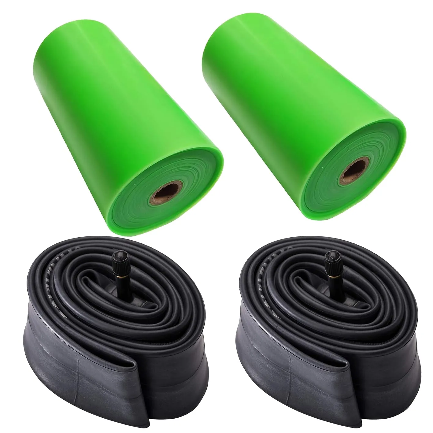 2 Pack 20 x 4.0 Fat Bike Inner Tubes with TPU Tire Liner - Prevent Flats and Punctures