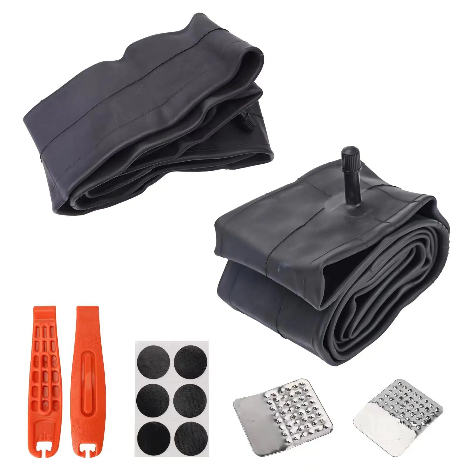 2 Pack 20x3.0/3.5 AV Schrader Valve Bike Tubes with Glueless Repair Kit & Tire Levers for E-Bikes