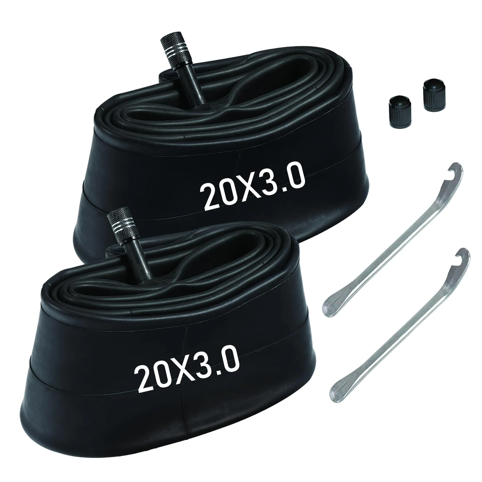 2 Pack 20x3.0 Fat Tire Bike Tubes with 32mm Schrader Valve for Electric Bikes and Fat Tire Bikes