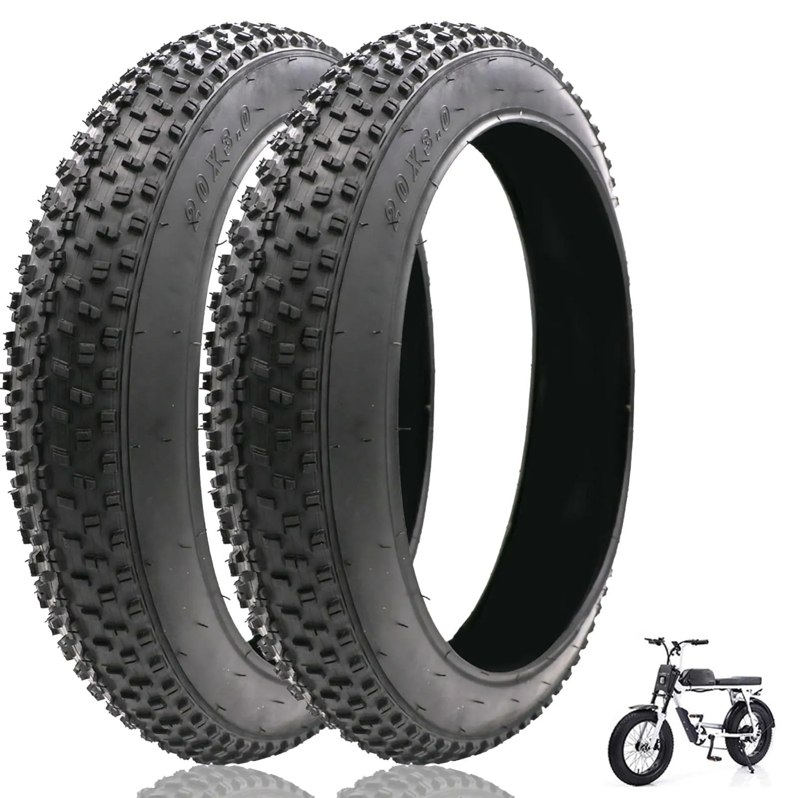 2 Pack 20x3.0 Fat Tire for Electric Bikes