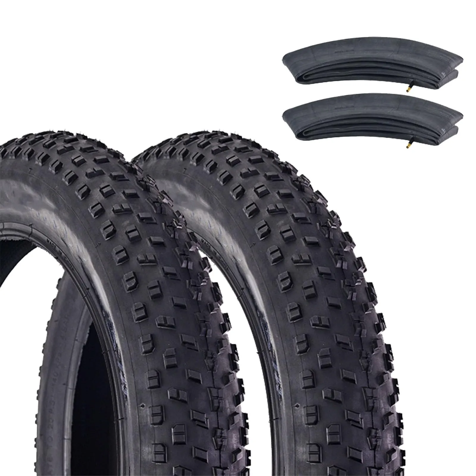 2 Pack 20x4.0 Fat Bike Tires - Durable Non-Slip Rubber for All-Terrain Riding, 20psi, Perfect for Off-Road