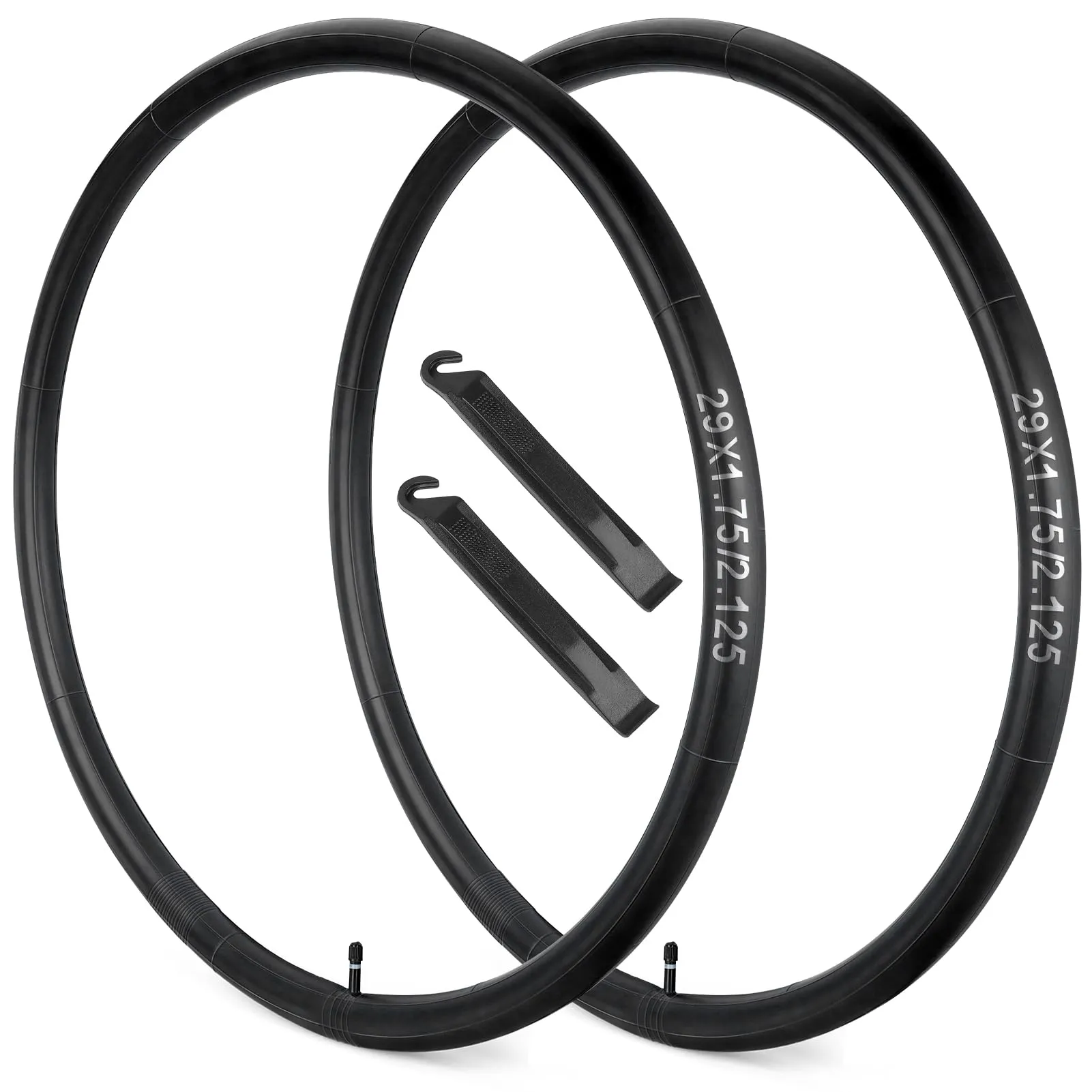 2 Pack 29' Bike Tubes, 29 x 1.75/2.125 Inner Tube with Schrader Valve, Durable and Easy to Install