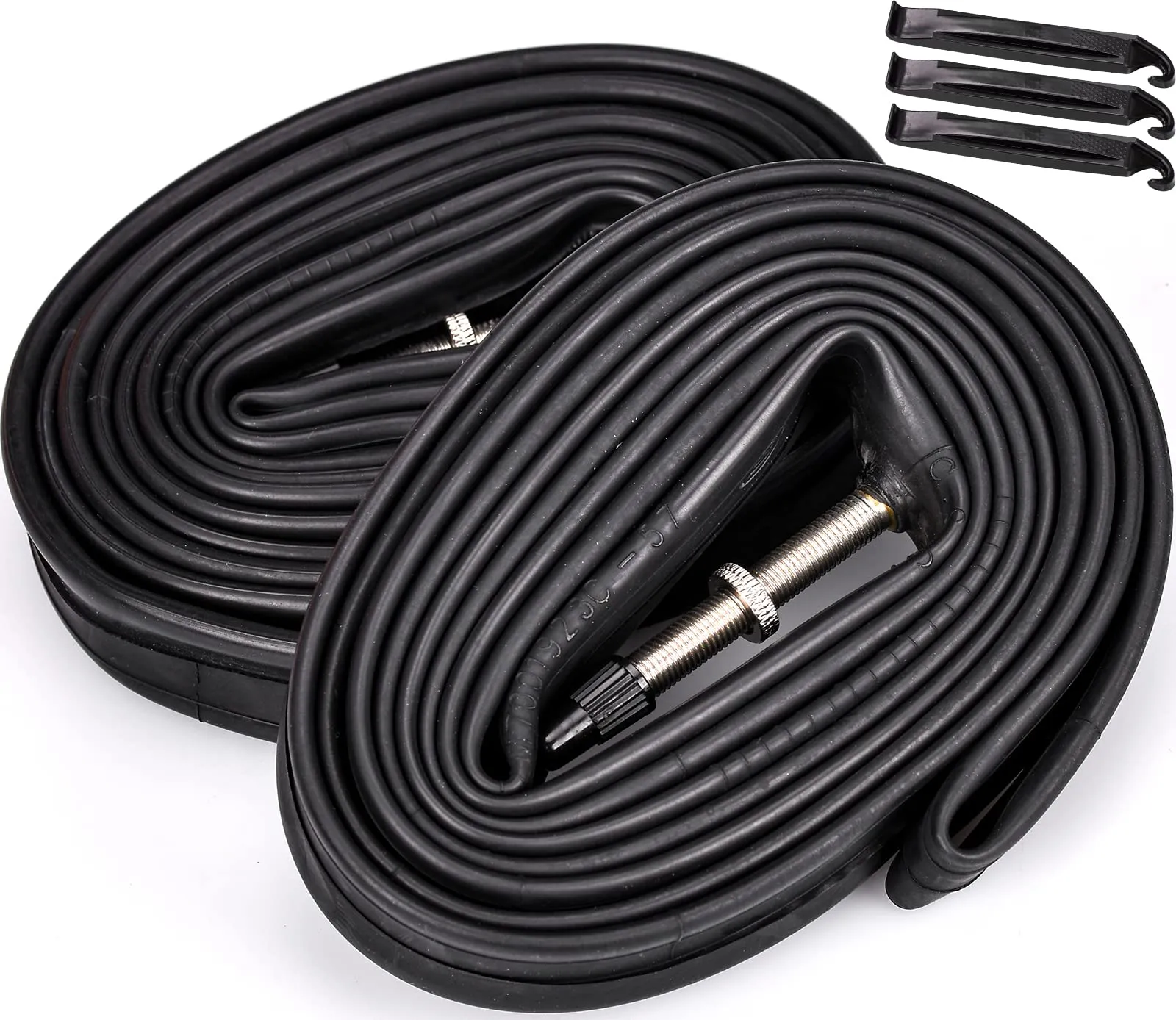 2 Pack 700C Bicycle Inner Tubes 700 x 25C/28C/30C/32C FV 60mm Presta Valve Compatible with Most Tires