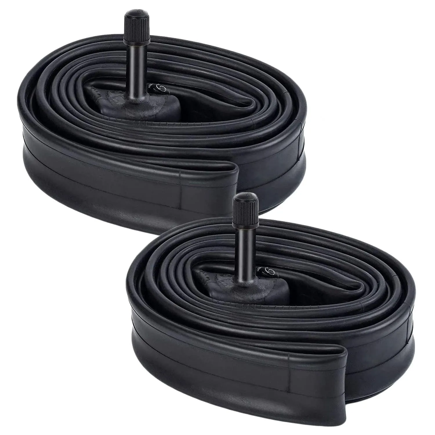 2 Pack 700C Bike Tubes 700 x 35C/38C/40C/42C/43C AV32mm Schrader Valve for Comfortable Rides