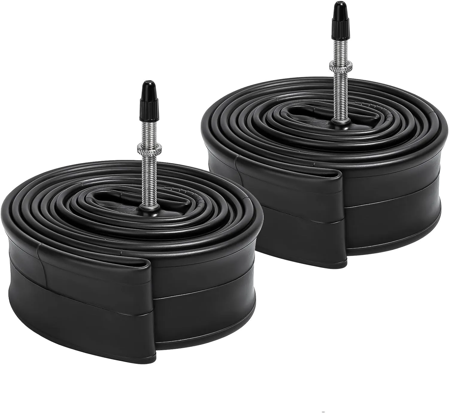 2 Pack 700C Bike Tubes 700x44C/46C/48C/50C FV48 Presta Valve Durable Butyl Rubber for Easy Install