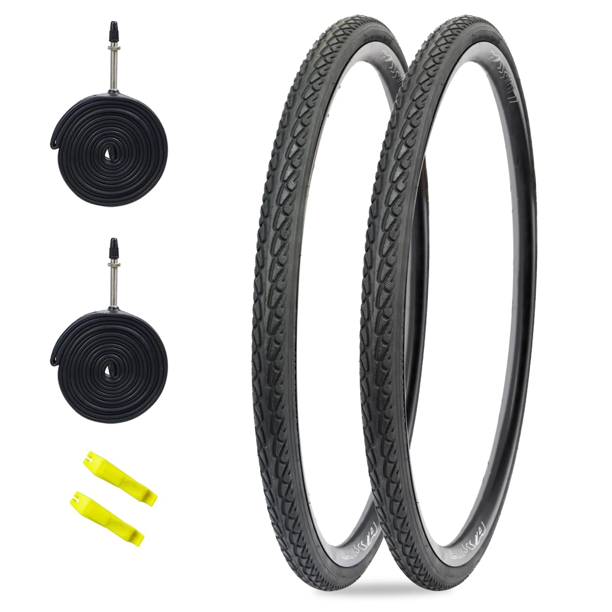2 Pack 700x38c Road Bike Tires - Strong Grip, Puncture Resistant, Compatible Gravel & City Bike