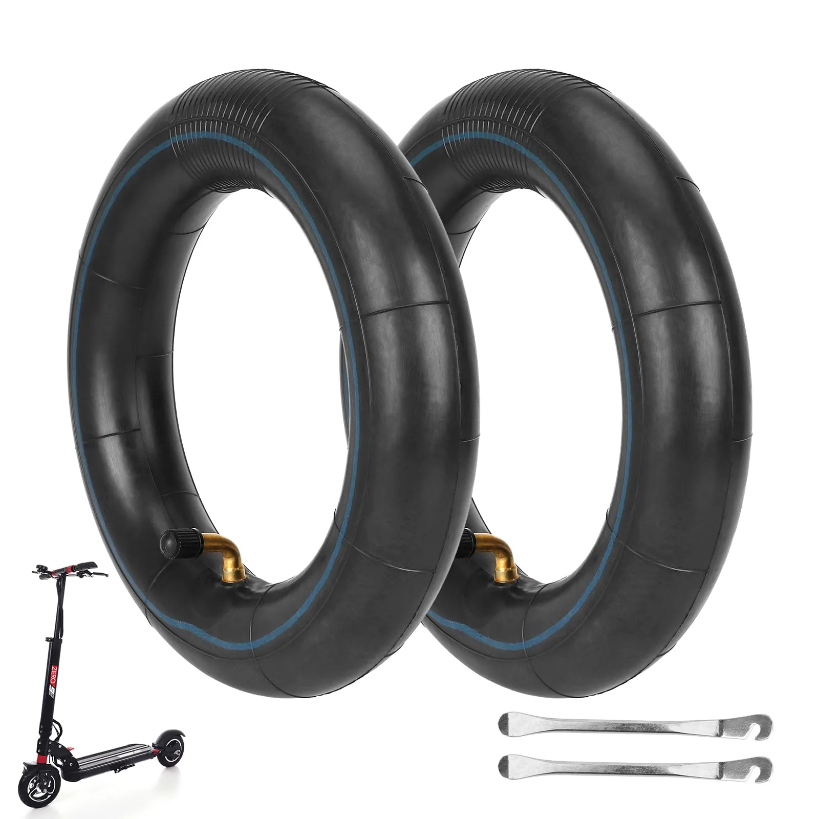 2 Pack 8.5' x 3' Inner Tubes with 90-Degree Valve for VSETT 8/9 Macury Zero 8/9 Series Scooters
