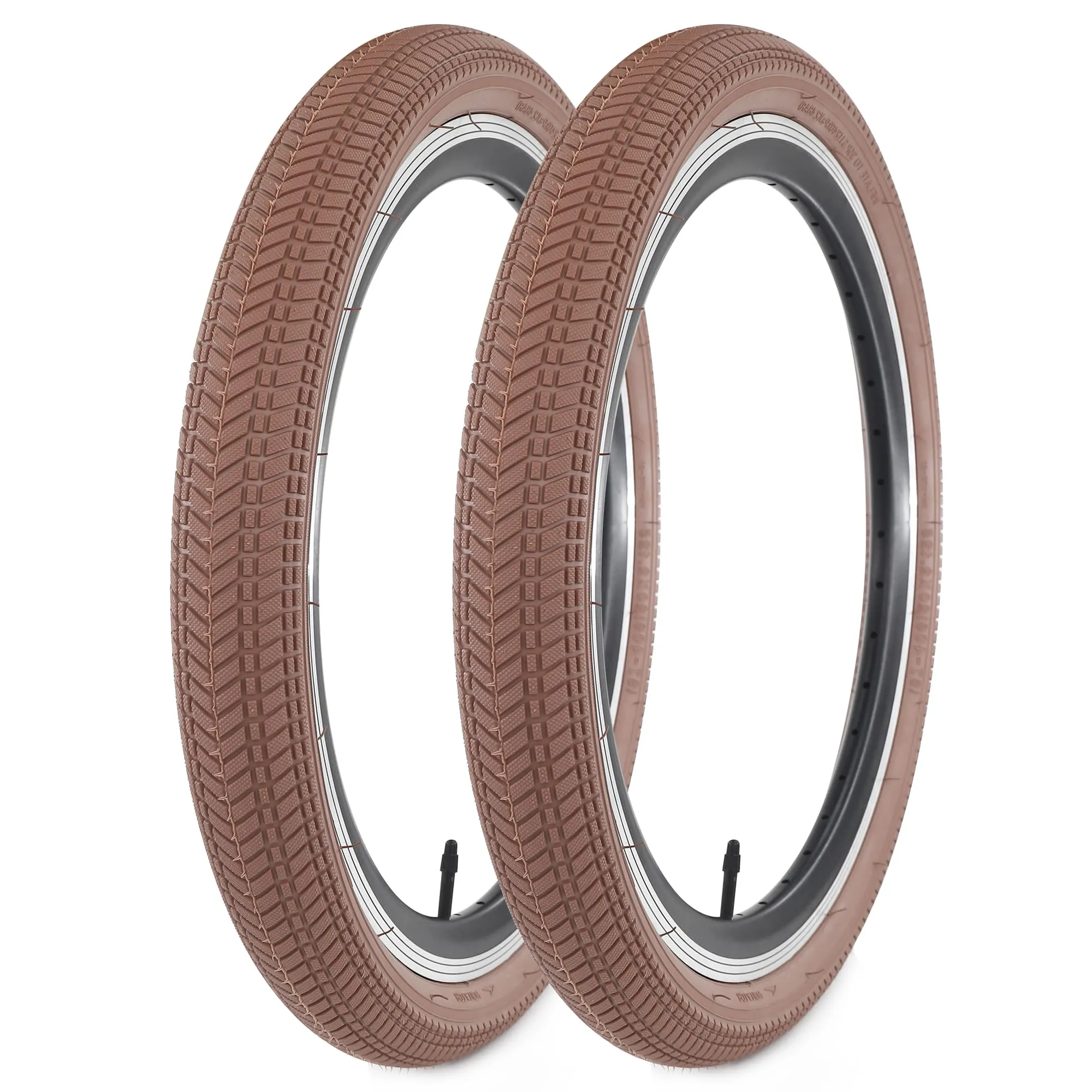 2 Pack Kids Bike Tires 14x2.125 & 16x2.125 - Durable, Anti-Slip, Compatible with Most Brands
