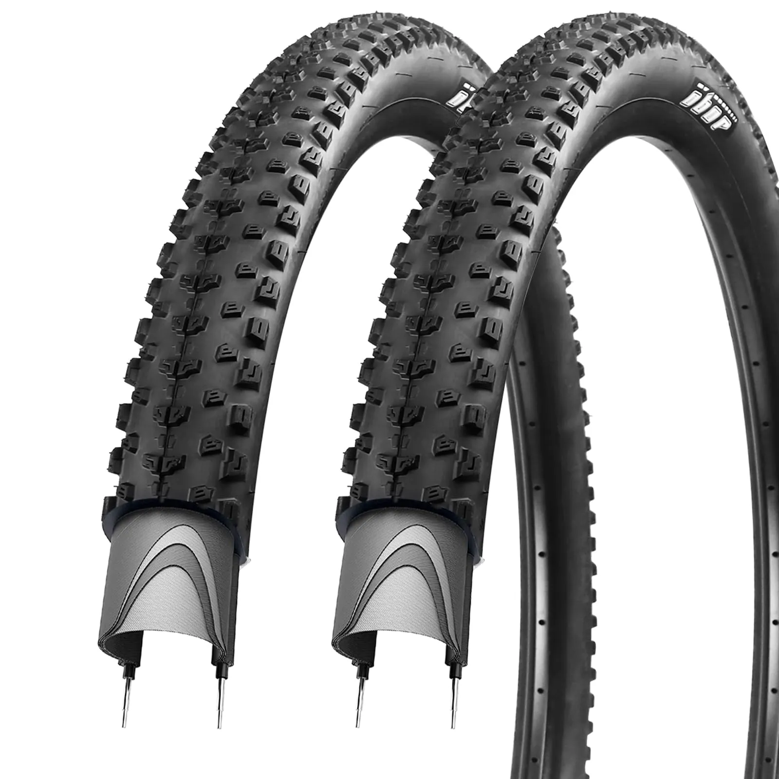 2 Pack Mountain Bike Tire 26' 27.5' 29' Lightweight 30 TPI Strong Grip Compatible Replacement
