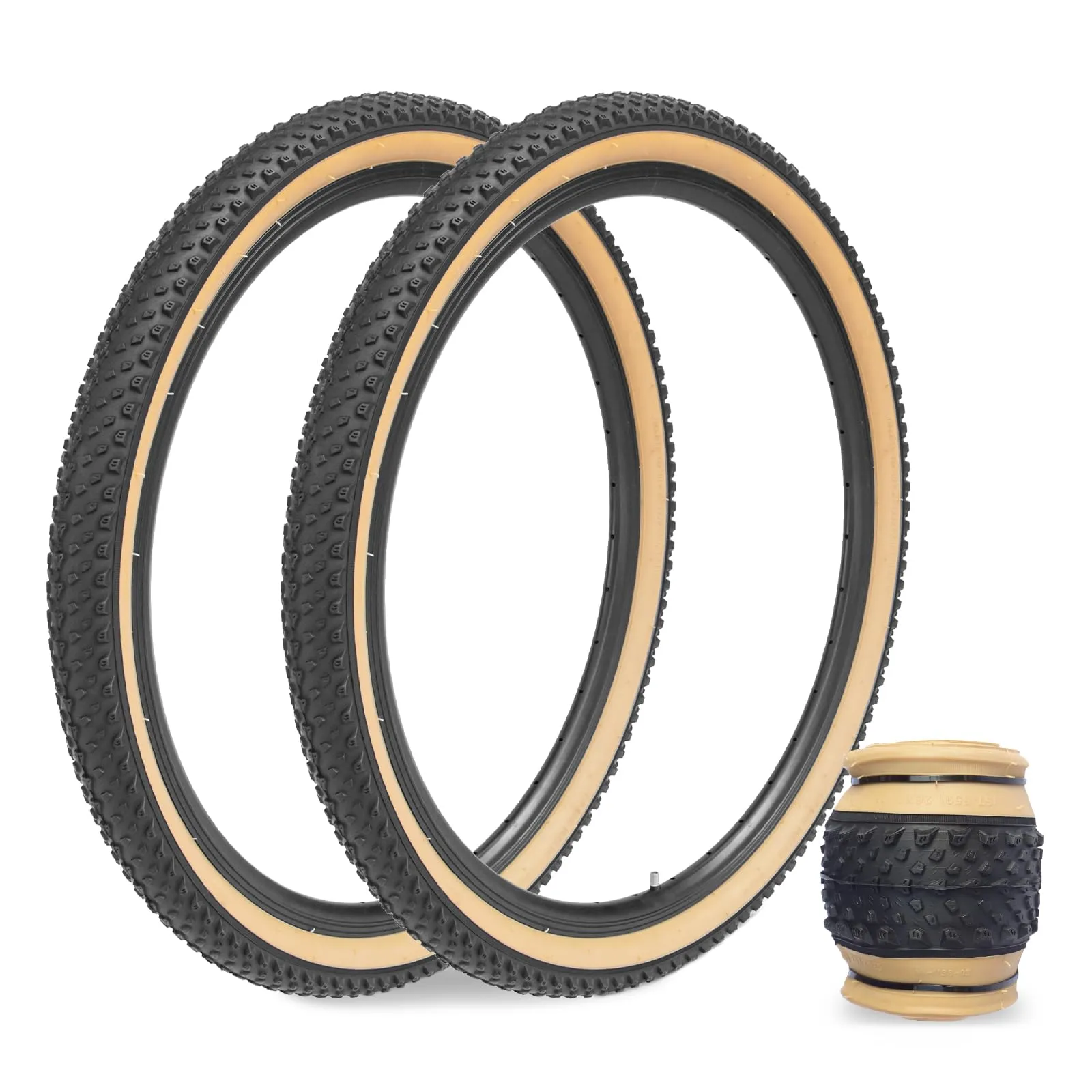 2 Pack Mountain Bike Tires 20' 22' 24' 26' 27.5' 29' Strong Grip Replacement Tires by MAKELEN