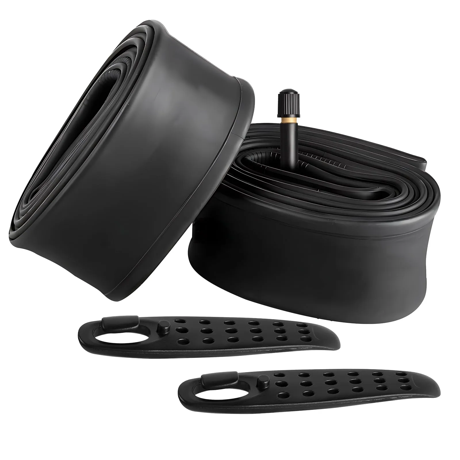 2 Pack of 20 Inch Heavy Duty Bike Tubes 20x2.125 to 2.40 with Tire Levers and Schrader Valve