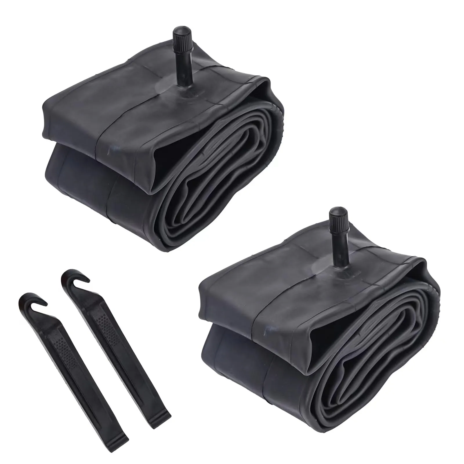 2 Pcs 20x3.0 Fat Bike Tubes with AV 32mm Valve, Tire Levers, Premium Butyl Rubber
